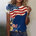 thumbnail image 5 of 250th Independence Day Tops for Women 2026 American Flag Graphic Patriotic Tee Shirts 4th of July Short Sleeves Tunic, 5 of 5