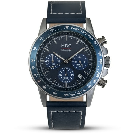 Analogue Dial Watch - Infantry Men's Analogue 3 Small Dials Quartz Wrist Watch Chronograph Blue Face