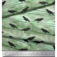 thumbnail image 3 of Soimoi Green Cotton Duck Fabric Crow Bird Print Sewing Fabric Yard 44 Inch Wide, 3 of 3