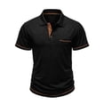 thumbnail image 3 of StSilkitty Men's Short Sleeve Golf Shirts Solid Color Casual Collared Tee Shirt Summer Beach Vacation Tops, 3 of 6