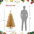 thumbnail image 2 of Jeco CH-CT75 4 ft. Pre-lit Champagne Tinsel tree, 2 of 5