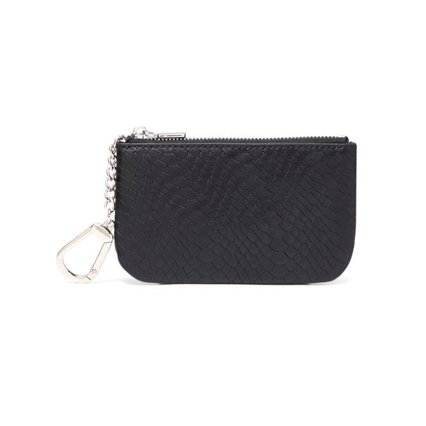  Daisy Rose Keychain Pouch & Coin Purse with Clasp, Luxury PU  Vegan Leather - Black Zigzag : Clothing, Shoes & Jewelry
