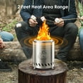 thumbnail image 3 of Auseo Tabletop Fire Pit Smokeless Compact & Portable Dual Fuel with Portable Bag, 304 Stainless Steel - Burning, Gardens, Patios, 3 of 11