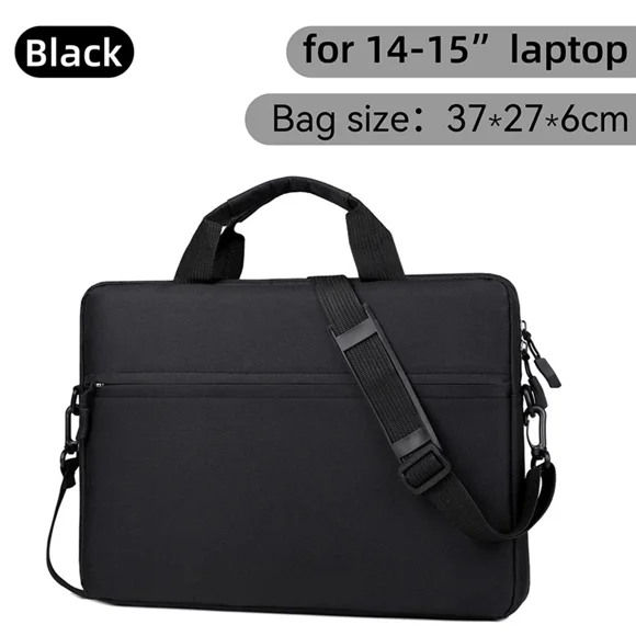 Laptop Bags Sleeve Bag for 14/15.6 Inch Notebook Case for Macbook Air Pro Tablet Waterproof Portable Travel Carrying PC Handbag Black 14 in