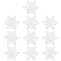 Uonlytech Creative Snowflake Shaped Stickers White Patches for Clothes Embroidery 10Pcs