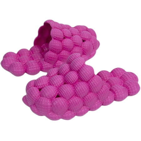 

Massage Bubble Slides Slippers for Women Men Funny Lychee Non-slip Spa Slippers Gym House Slippers Shower Bedroom Slippers Soft Pillow Stress Relief Slide Reflexology Sandals for Ladies