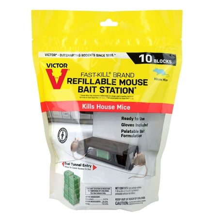 Victor Refillable Mouse Bait Station – 10 Blocks
