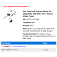 thumbnail image 2 of Rear Door Lock Actuator Motor Set - Compatible with 2008 - 2013 Nissan Altima Coupe 2009 2010 2011 2012, 2 of 2