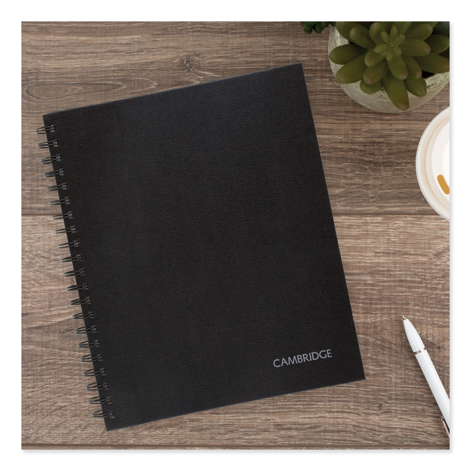 Mead Hardbound Notebook with Pocket, 1 Subject, Wide/Legal Rule, Black Cover, 11" x 8.5", 96 Sheets