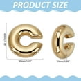 thumbnail image 2 of Chunky Ear Cuff Earrings Stainless Steel Ear Cuff Secure Non Pierced Ear Clips Sparkling Cartilage Earrings C-Shaped Non-Piercing Earr for Women Men Jewelry Gifts Gold, 2 of 9