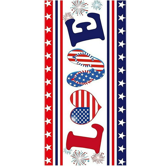 Quick Dry Microfiber Beach Towel - 4th of July Love Patriotic Beach Towel 30" x 60" - Many for Men, Women, Boys, and Girls (Red)