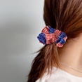 thumbnail image 4 of Kicpot 7-Pack Patriotic Scrunchies – Red White Blue American Flag Hair Ties for Women Independence Day Hair Accessories, 4 of 5