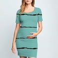 thumbnail image 1 of Ovzne Robes pour Femmes 2025 Robe d'Été Robe de Maternité Plissée Imprimée à Manches Courtes Col Rond Mi-Mollet Robe pour Femmes Manches Courtes Imprimée Liquidation, 1 of 7