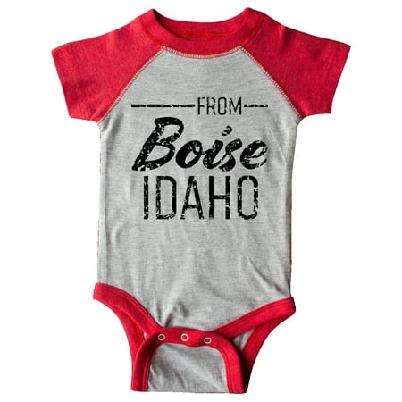 

Inktastic From Boise Idaho in Black Distressed Text Gift Baby Boy or Baby Girl Bodysuit