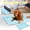 Blue, variant on Cheapark Light Blue Dog Cage Mat Washable Fluffy Pet Bed Mat Soft Kennel Liner for Dog Crate and Pet Sleeping Space