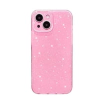FU1999 Case for iPhone 15 Plus Case Glitter Cute Sparkly Shiny Bling Sparkle Phone Cases 6.7", Thin Slim Fit Soft TPU Bumper Shockproof Rubber Protective Cover for Women Girls Girly, Bright Pink