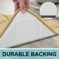thumbnail image 5 of Buganda Memory Foam Bathroom Rugs, Large Size Ultra Soft and Absorbent Bath Mat, Thick Bath Rug Runner for Bathroom Floor, 47x24, Beige, 5 of 10