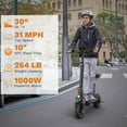 thumbnail image 6 of Electric Scooter for Adult Teens,1000W Motor, 31 Mph Top Speed Up to 34 Miles,Folding E Scooter with Seat,Max Load 264LBS, 6 of 14
