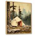 thumbnail image 2 of Designart "Camping In Forest With Minimalism" Camping Travel Floater Framed Wall Art Prints, 2 of 5