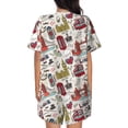 thumbnail image 6 of Haiem London Landmark1 Pattern Pajama Set for Women 2 Piece Lounge Set Short Sleeve Tops and Shorts Soft Sleepwear-X-Large, 6 of 7