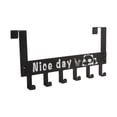 thumbnail image 1 of Birdeem Creative Wrought Iron Door Hook No T Race Free Punching Storage Rack, 1 of 10