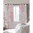 thumbnail image 2 of Blackout Curtains for Bedroom, Pink Grey Coral Coastal Room Darkening Window Drapes for Living Room, Summer Beach Seaside Nautical Thermal Insulated Grommet Curtains, 52x90 inch, 2 Panels, 2 of 9