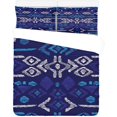 thumbnail image 1 of ABPHQTO Juego de ropa de cama de 3 piezas Funda de edredón con patrón vintage azul con 2 fundas de almohada para la decoración de la habitación del hogar, 1 of 4