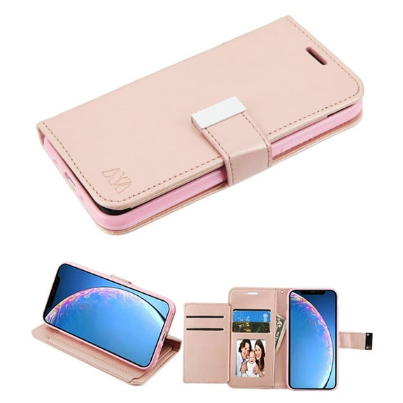 Xtra Series Essential Leather Wallet Stand Case for iPhone 11 - Rose Gold