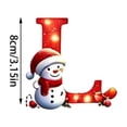 thumbnail image 4 of Christmas Letter Ornament, Red Alphabet Initial L Hanging Decoration with Snowman Christmas Tree Ornament for Family Name Display, 4 of 7