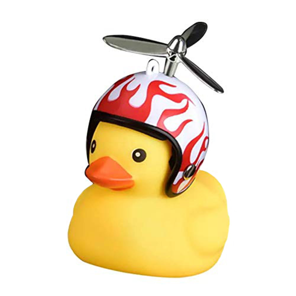 New Bicycle Duck Bell with Light Broken Wind Duck MTB Road Bike Motor Helmet.