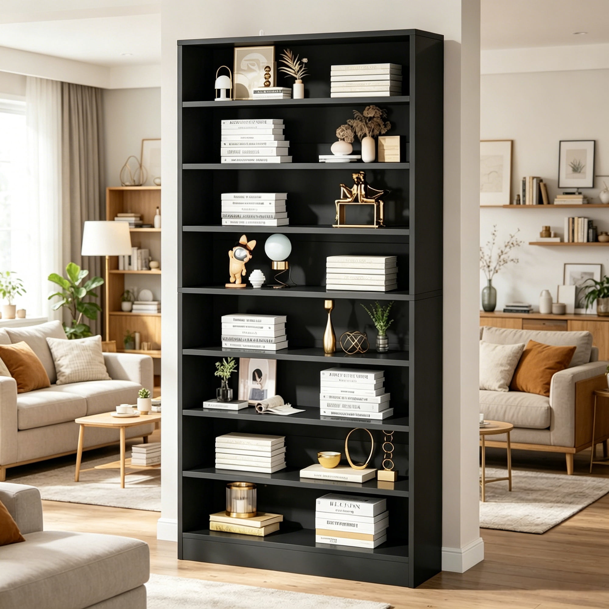 Bookshelf, 40.94 in Particle Board Storage Cabinet
