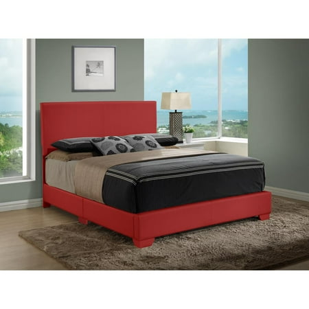 Glory Furniture Aaron G1825 Qb Up Queen Bed Red Walmart Com