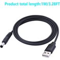 thumbnail image 4 of xianlin-USB to DC Power Cord USB 2.0 A Male to DC Male 5.5mm x 2.5mm 5 Volt Jack Power Cable for LED Light, Speaker, Lightsaber, Router, Fan and More(5PCS), 4 of 4