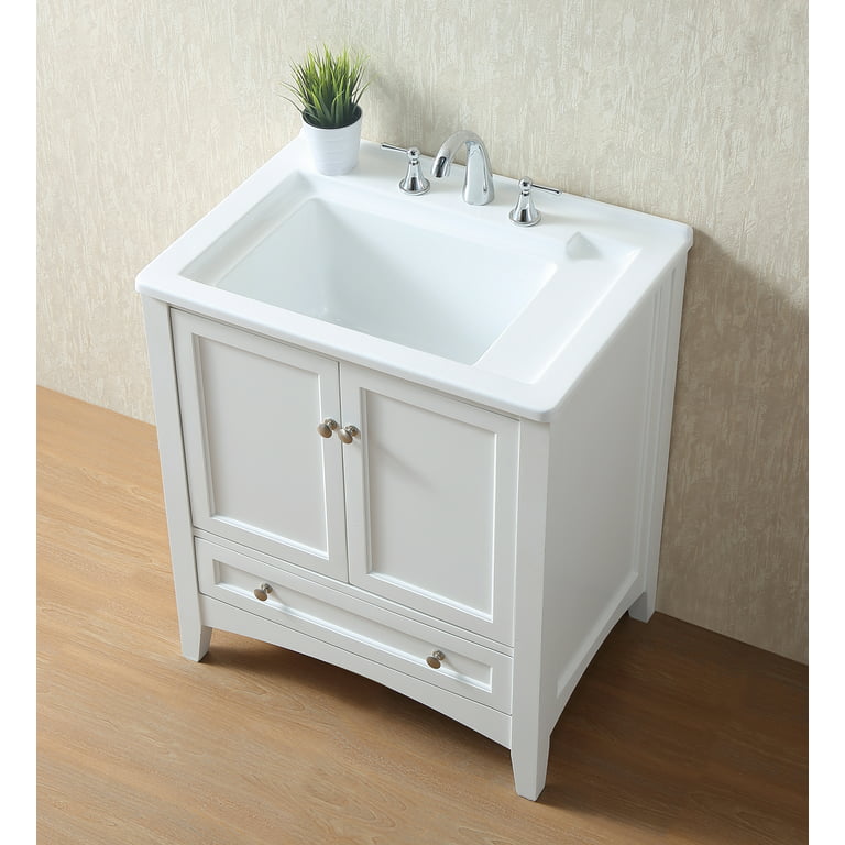 Hide A Utility Sink with A Faux Vanity - Lemons, Lavender, & Laundry