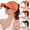 A07-Orange, variant on NordicNest Sun Hats for Women Wide Brim UV Protection Sun Visor Hats UPF50 Lightweight Foldable Ponytail Sports Cap