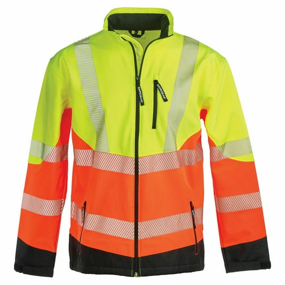 High Visibility Softshell Safety Jacket, Class 3, Large, SAFEGEAR