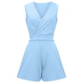 thumbnail image 5 of Babysbule Womens Fall Plus Top Sets Outfit Women's Casual Sexy Fashion Summer V-Neck Pleated Loose Tank short Two Piece Pants Set, 5 of 5