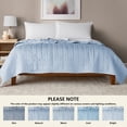 thumbnail image 6 of Mainstays Crinkle Quilt, Full/Queen, Light Blue, Soft Wash Microfiber Bedding, 6 of 10