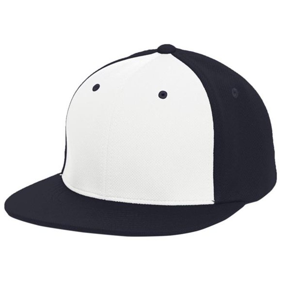 Pacific Headwear ES342.R57.XS Premium P-Tec Flexfit Cap, White & Navy - Extra Small