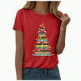 thumbnail image 2 of Towmus Christmas T Shirts Women Merry and Bright Graphic Tee Casual Xmas Holiday Shirt Tops, 2 of 5