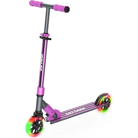 GOTRAX KX6 Kick Scooter Suitable for 5-10 Years Old  5.7inch PU Flashing Wheels  3 Adjustable Heights  ABEC-7 Wheel Bearings  Max Load 110lbs Purple