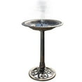 thumbnail image 2 of VINGLI Bird Bath with Solar Fountain 28" H Antique Copper Resin Birdbath, 2 of 10