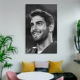 thumbnail image 6 of American Football Jimmy Garoppolo Retro Poster Home Decor Poster Wall Art Hanging Picture Print Bedroom Decorative Painting Posters Room Aesthetic 08x12inch(20x30cm), 6 of 6