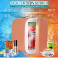 thumbnail image 2 of CAYNEL Mini Fridge Portable Thermoelectric 4L/6 Can AC/DC Cooler and Warmer for Skincare,Food,Beverage,Beauty & Makeup small Feidge for Bedroom,Car and Office (Orange), 2 of 18