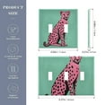 thumbnail image 2 of Yayeee Toggle Light Switch Wall Plate 2-Gang 4.56"x4.48" Decorative Outlet Cover, Pink Cheetah, 2 of 7