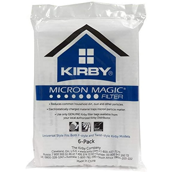 Kirby 204811G Paper Bag, Allergen Cloth Universal Collar 6 Pk