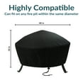 thumbnail image 5 of Sunnydaze 48" Diameter x 18" H Black Solid Fire Pit Cover, Drawstring Closure, 5 of 12