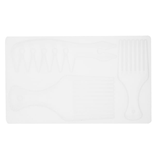 CIMAXIC 1Pc Creative DIY Resin Comb Mold Creative African Style Head Comb Mold (White),8.43"X4.72"X0.24"