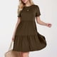 thumbnail image 3 of Vestido largo con volantes en colores lisos para mujer: manga corta, fluido, cómodo, versátil para fiestas/playa, tallas S-XXL., 3 of 6