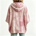 thumbnail image 4 of Women Oversized Tunic Drawstring Sweaters Fall Slouchy 3/4 Sleeve Soft and Comfort Casual Pullover, 4XL, 4 of 4